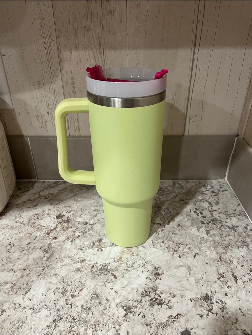 Stanley Lime Green Insulated Travel Mug with Handle